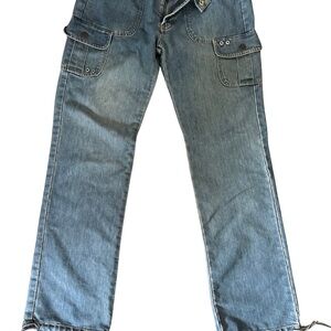 Women’s Vintage Old Navy Blue Cargo Jeans
